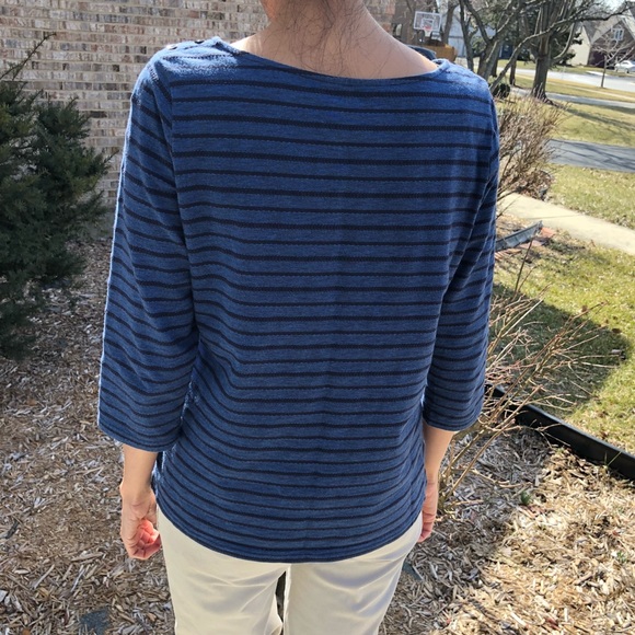 Blue and black boat neck size medium nautical - Picture 3 of 7